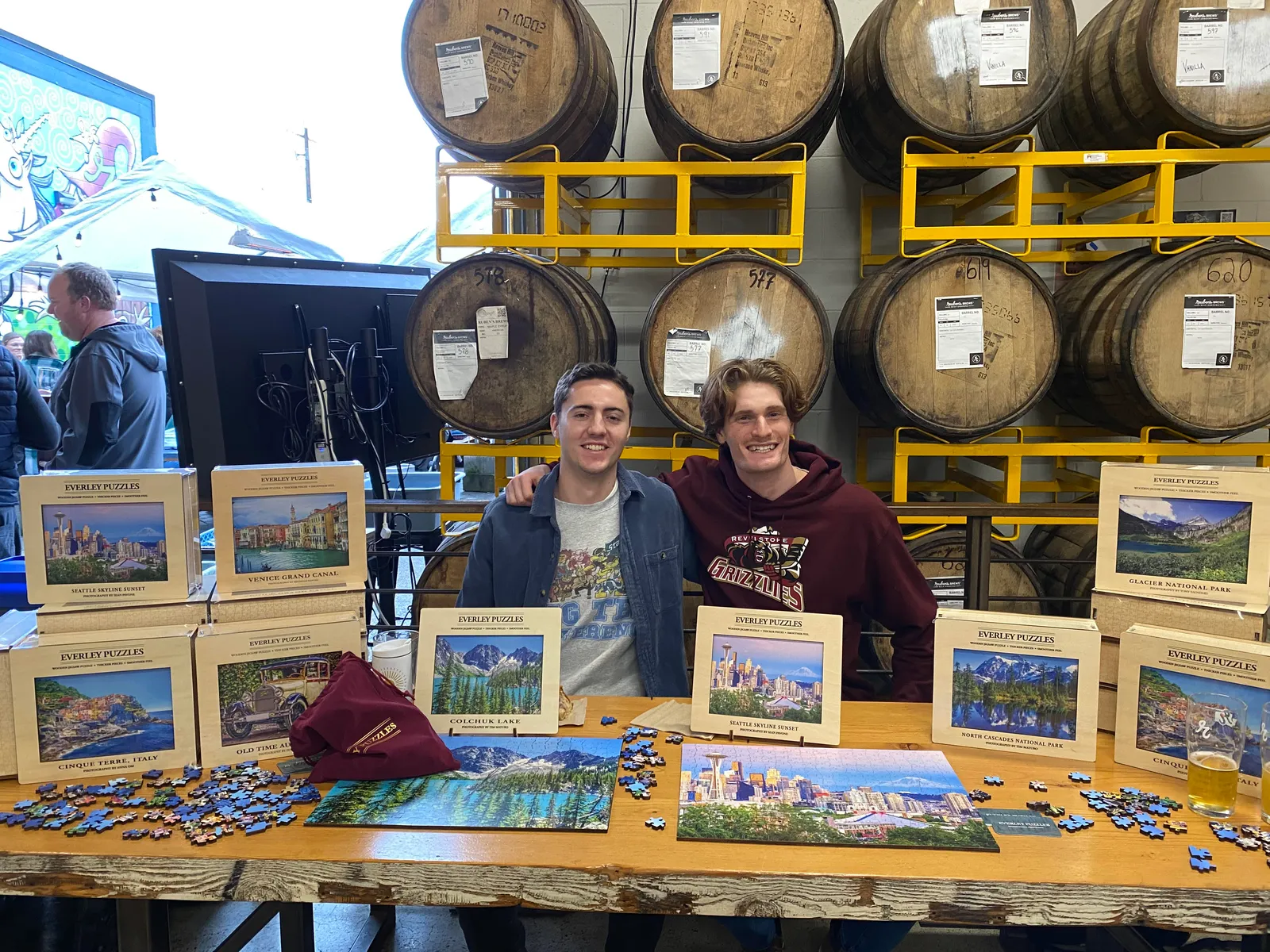 Everley Puzzles team at Seattle Farmers Market 2023