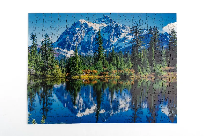 North Cascades National Park wooden puzzle, assembled